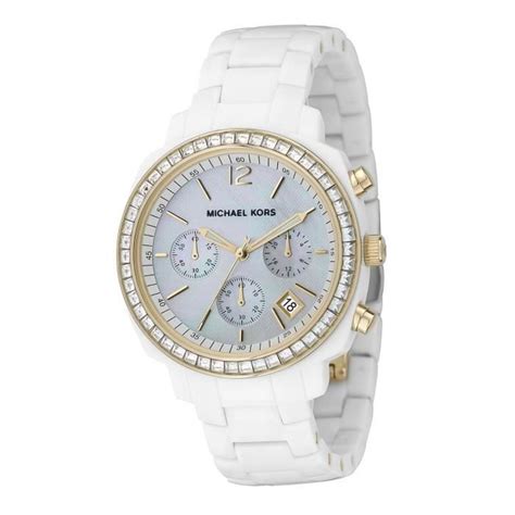 montre blanche michael kors|michael kors watches for women.